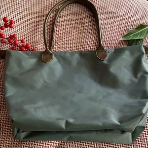 Grey Vinyl Handbag